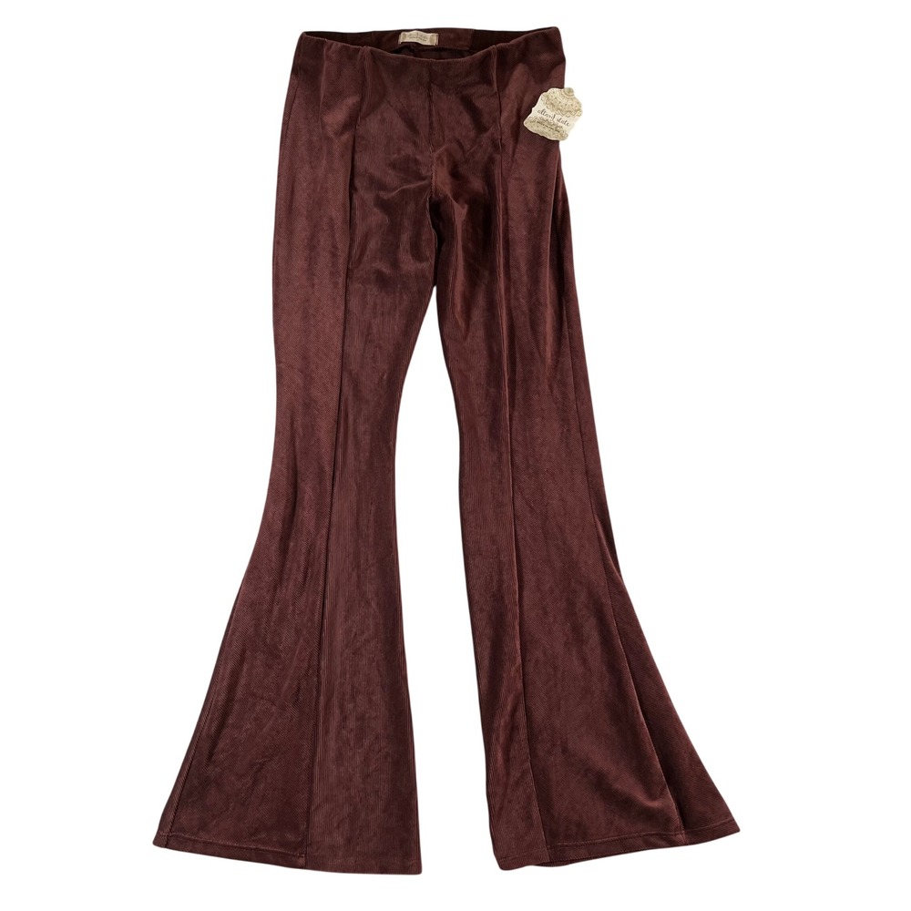 NEW Altar'd State Flare Pants Medium Burgundy Bell Bottoms Stretch 180K773JD M